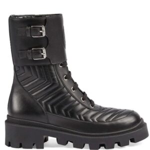 Gucci Black Biker Boots - thelxia andriana